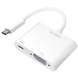 USB-C - VGA Ladeadapter, weiß LogiLink UA0259 (4052792038729)