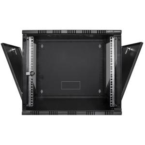 LogiLink 19' Wandverteiler, unmontiert, 9 HE, schwarz W09A54B (8698800002298)