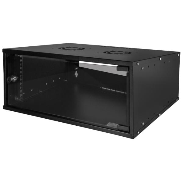 LogiLink 19' Wandverteiler ECO, 4 HE, montiert, schwarz W04C55B (8698800003622)