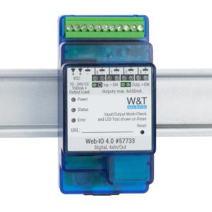 Web-IO 4.0 Digital, 4 x In/ Out, 10/ 100 BaseT, blau W&T 57733 (4010344577331)