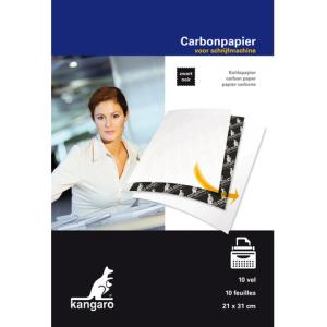Kohlepapier, DIN A4+, 10 Blatt, schwarz kangaro K-7800966 (8712127153928)