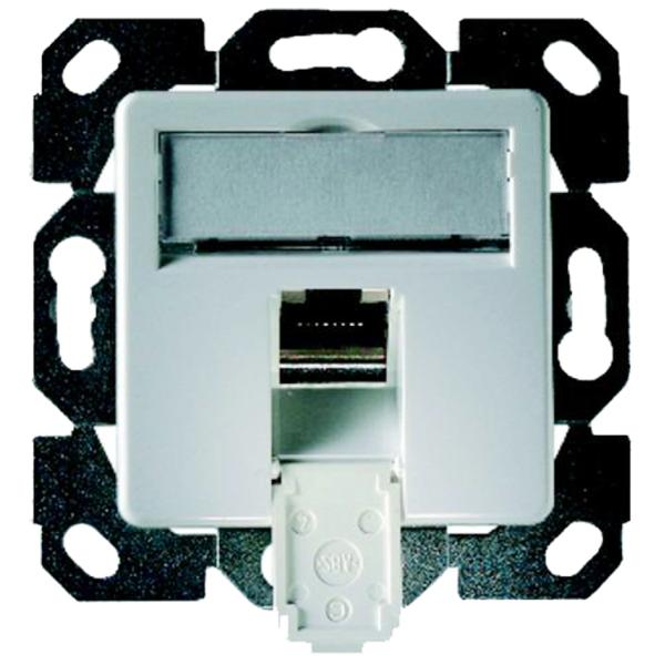Telegärtner AMJ45 Anschlussdose Kat.6A (tief), alpinweiß 100022959 (4018359363048)