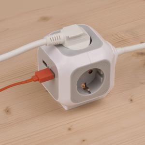 Steckdosenwürfel ALEA-Power, 4-fach, lichtgrau brennenstuhl 1150100 (4007123648252)