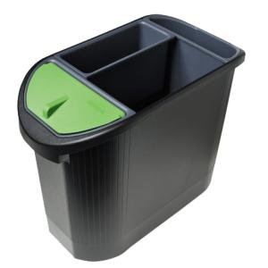 Papierkorb TOPLINE, 26 Liter, schwarz/ anthrazit EXACOMPTA 42614D (9002493031258)