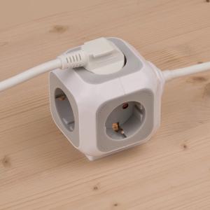 Steckdosenwürfel ALEA-Power, 4-fach, lichtgrau brennenstuhl 1150090 (4007123648283)