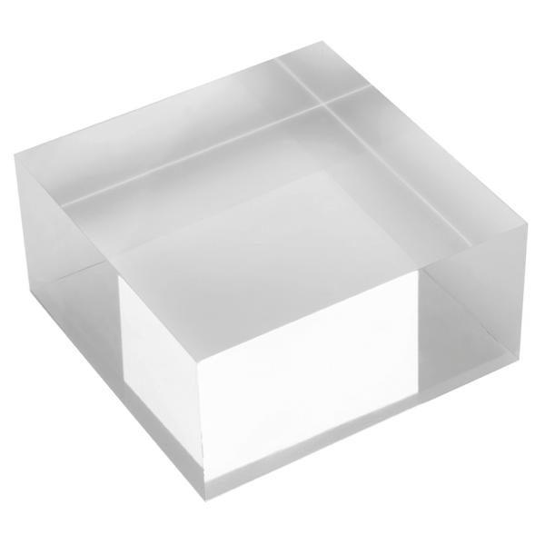 Acryl-Block, transparent, 75 x 75 x 50 mm deflecto AB250 (5055425953771)