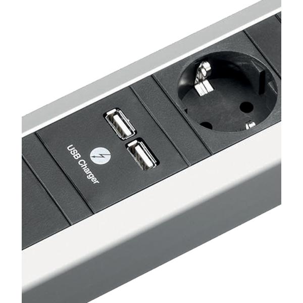 Steckdosenleiste PRIMO, 6-fach, mit Schalter BACHMANN 331.055 (4016514069774)