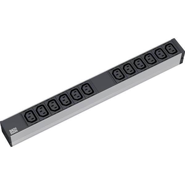 19' Steckdosenleiste, 12-fach, ohne Schalter BACHMANN 333.616 (4016514021550)