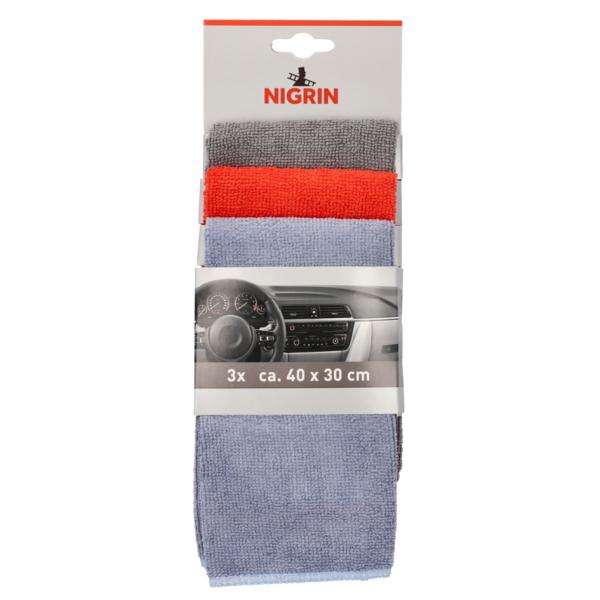 KFZ-polyester-mikro-fasertücher-Set, 3-teilig NIGRIN 71114L (4008153711145)