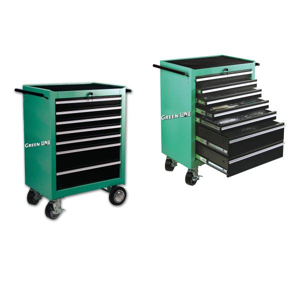 Werkstattwagen bestückt mit Werkzeugen Brüder Mannesmann M28270 (4003315706687)