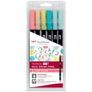 Tombow Doppelfasermaler 'ABT DUAL BRUSH PEN', 6er Set Candy TOMBOW ABT-6P-4 (4003198104808)