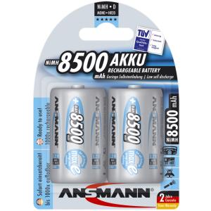NiMH Akku maxE, Mono (D) 8.500 mAh, 2er Blister ANSMANN 5035362 (4013674353620)
