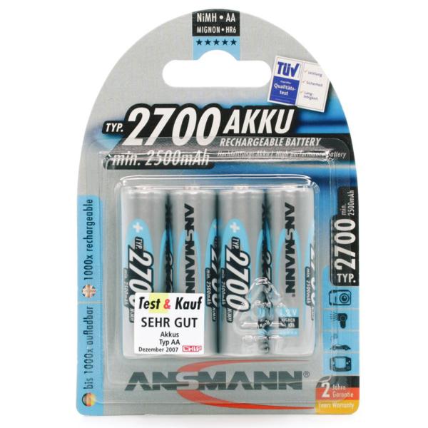 NiMH Akku Premium, Mignon AA, 4er Blister ANSMANN 5035212 (4013674352128)