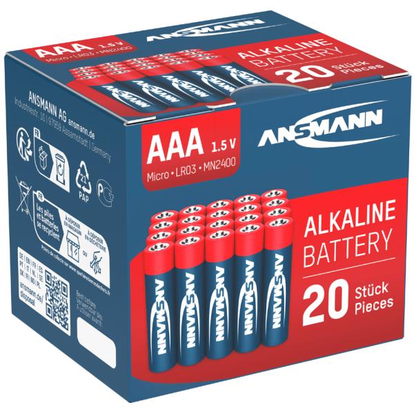 Alkaline Batterie 'RED', Micro AAA, 20er Blister ANSMANN 5015538 (4013674005475)