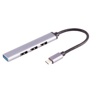 BASIC-S USB-C 3.0 Hub, 4-fach, ALU, slim shiverpeaks BS13-50002 (4017538141071)