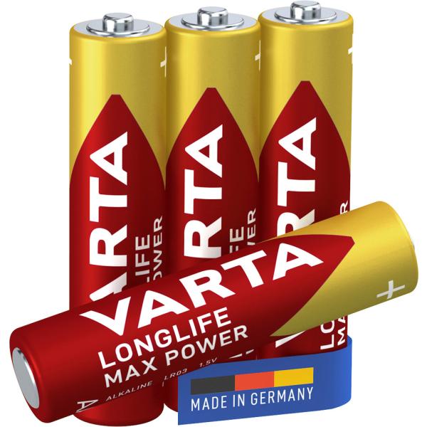 Alkaline Batterie Longlife Max Power, Micro (AAA) VARTA 04703 101 404 (4008496104734)