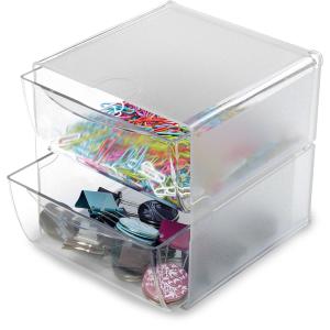 Organisationsbox Cube Doppel, 1 Fach, glasklar deflecto 350501 (0079916023830)