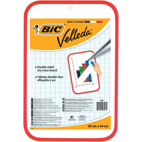 BIC Weißwandtafel Velleda, 2 Seiten, Maße: 300 x 440 mm Bic 812105 (3086120230135)