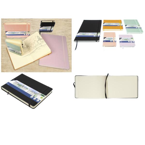 Skizzenbuch, PU-Hardcover, DIN A5 quer, mint kangaro K-861234 (8712127137195)