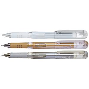Gel-Tintenroller K230, gold, silber, weiß, Display Pentel K230WXZ-3G (4016284334829)