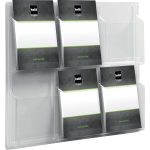 Wanddisplay 'the clearly', 6 x DIN A5 hoch, glasklar helit H6259202 (4012086000474)