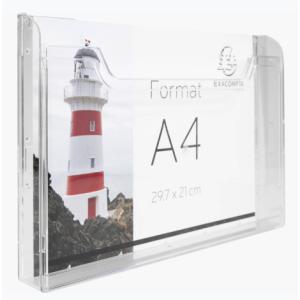 Wand-Prospekthalter, A4 quer, 1 Fach, glasklar EXACOMPTA 65658D (9002493109834)