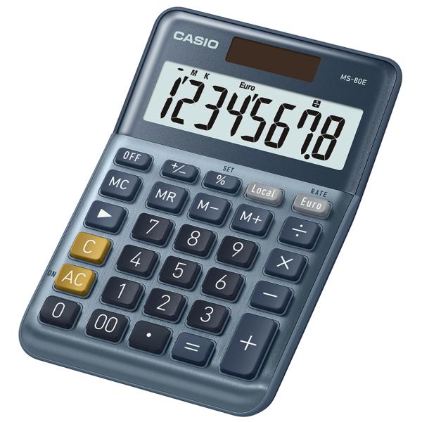 Tischrechner MS-80E, 8-stellig, silber CASIO (4549526609909)