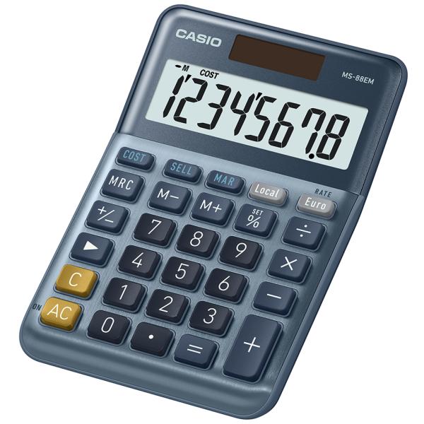 Casio Ms-88em Tischrechner Blau (4549526609916)