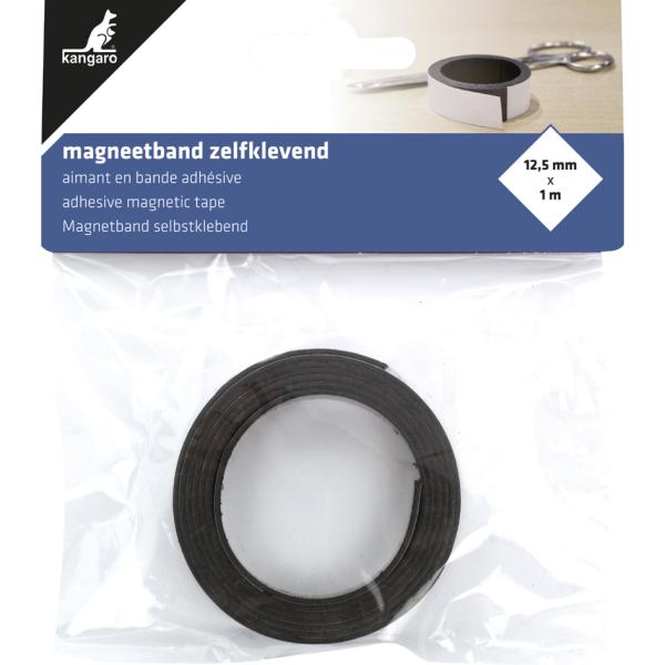 Magnetband, 25 mm x 1 m, weiß kangaro K-5061 (8712127002660)