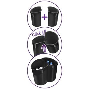CEP Papierkorb ELLYPSE XTRA STRONG, 15 Liter, schwarz cep 1003200161 (3462153201609)