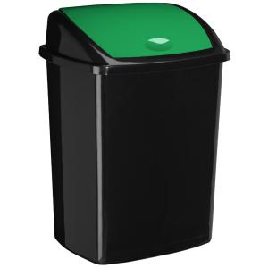 CEP Abfallbehälter ROSSIGNOL, mit Einwurfklappe, 50 L, grün cep 2919470031 (3462159018164)