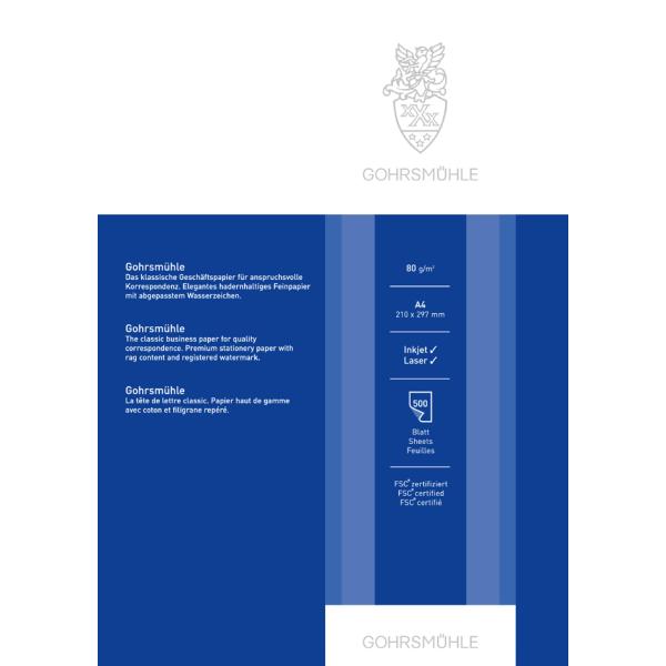 Geschäftspapier, DIN A4, 80 g/ qm, weiß GOHRSMÜHLE VM00121 (4053229458905)