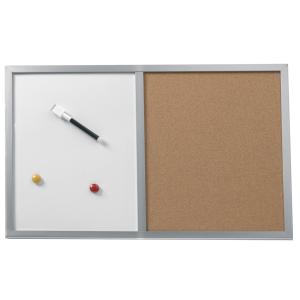 Kombi-Tafel, (B)600 x (H)400 mm, Holzrahmen silber herlitz 300000646 (4008110252001)