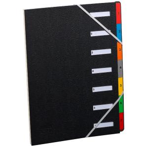 Pultordner, DIN A4, 1-12, 12 Fächer, schwarz extendos 337.12 EL 02 (3068590029334)