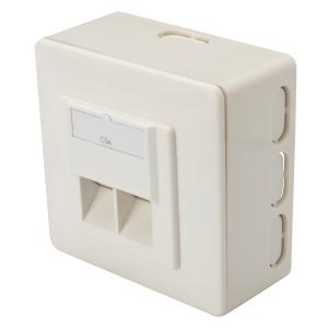 Aufputzdose Kat.5e, Klasse D, 2 x RJ45, geschirmt DIGITUS DN-9002-N (4016032175681)