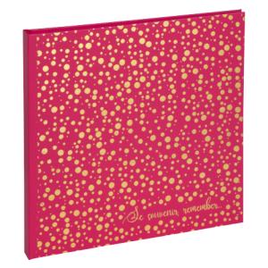 Fotoalbum Plum, 250 x 250 mm, himbeere / gold EXACOMPTA 16392E (3130630163923)