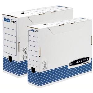 10 Bankers Box Archivboxen Bankers Box Weiß/blau 15,5 X 26,5 X 32,7 Cm 0027701 (0043859562589)
