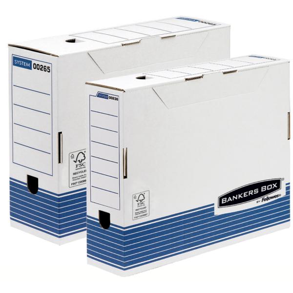 10 Bankers Box Archivboxen Bankers Box Weiß/blau 15,5 X 26,5 X 32,7 Cm 0027701 (0043859562589)