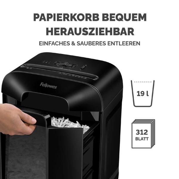 Aktenvernichter Powershred LX85 Partikelschnitt schwarz FELLOWES 4400801 (0043859764808)