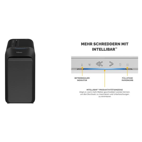 Aktenvernichter Powershred LX221, schwarz Fellowes 5050401 (0043859751556)
