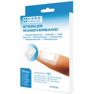 Steriler Wundverband, 80 x 100 mm, weiß HARO 10198 (4062191101986)