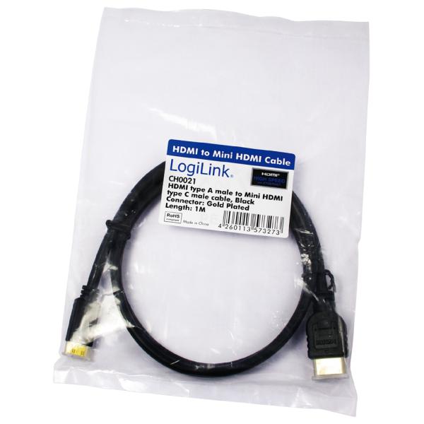HDMI Kabel, A-Stecker - C-Stecker Mini, 2, 0 m LogiLink CH0023 (4260113573297)