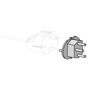 Netz-Adapterstecker Schweiz, Kunststoff, schwarz 09-02001 (4017538093592)