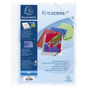 Eckspannermappe Kreacover, DIN A4, PP, weiß EXACOMPTA 55992E (3130630559924)