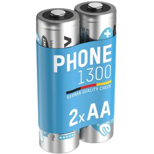 Dect NiMH Akku, Mignon AA, 1.300 mAh, 2er Blister ANSMANN 5030802 (4013674030804)