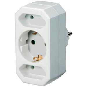 Adapterstecker, Euro- und Schutzkontakt, weiß brennenstuhl 1508050 (4007123115822)