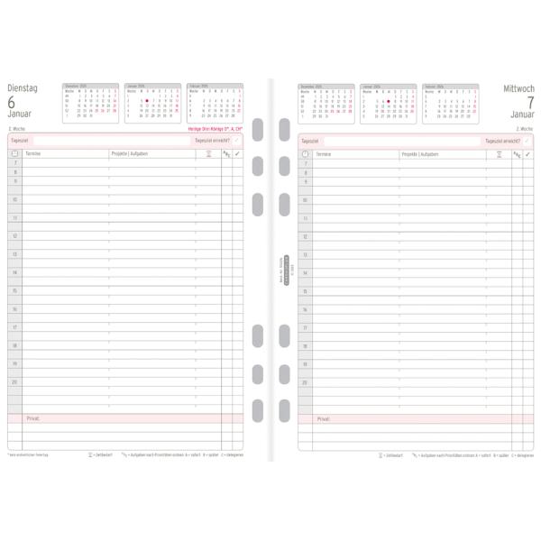 Tagesplan 2026, 1 Tag/ 1 Seite, DIN A5 CHRONOPLAN 50226 (4004182088395)