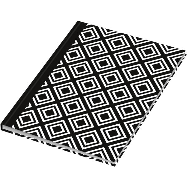 Notizbuch 'Black & White Rhombus', DIN A5, dotted RNK Verlag 46745 (4002871467452)