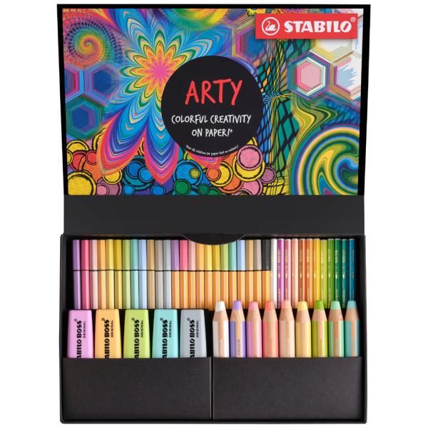Kreativ-Set 'ARTY' Pastel, 50er Box STABILO 77/6-2-20 (4006381590419)