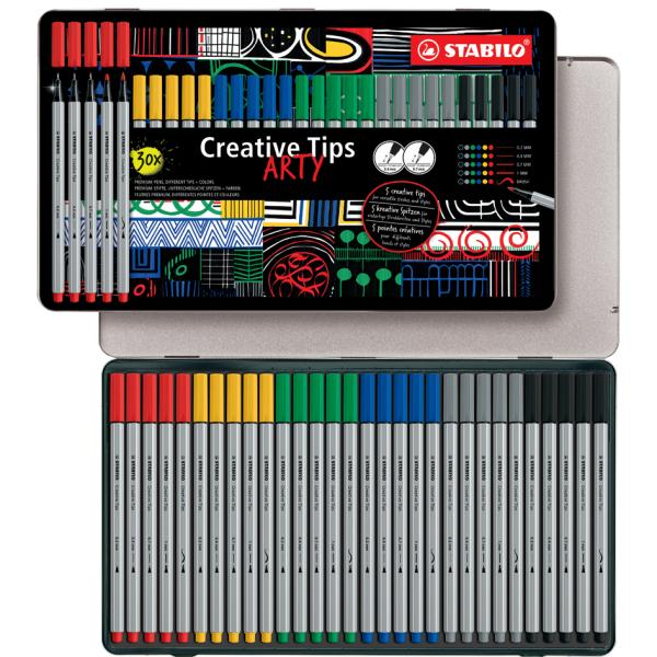 Creative Tips ARTY PASTELL, 30er Metalletui STABILO 89/30-6-2-20 (4006381601931)